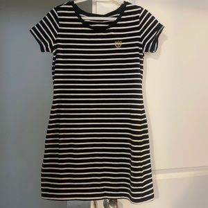 Striped above knee dress